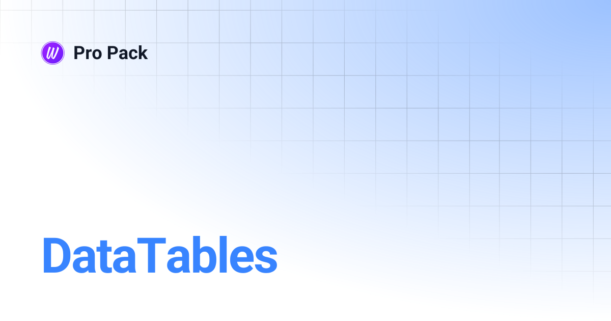DataTables | Pro Pack