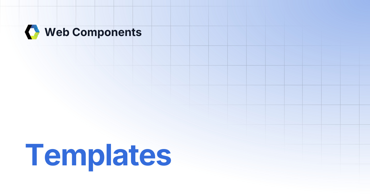 Templates | Web Components