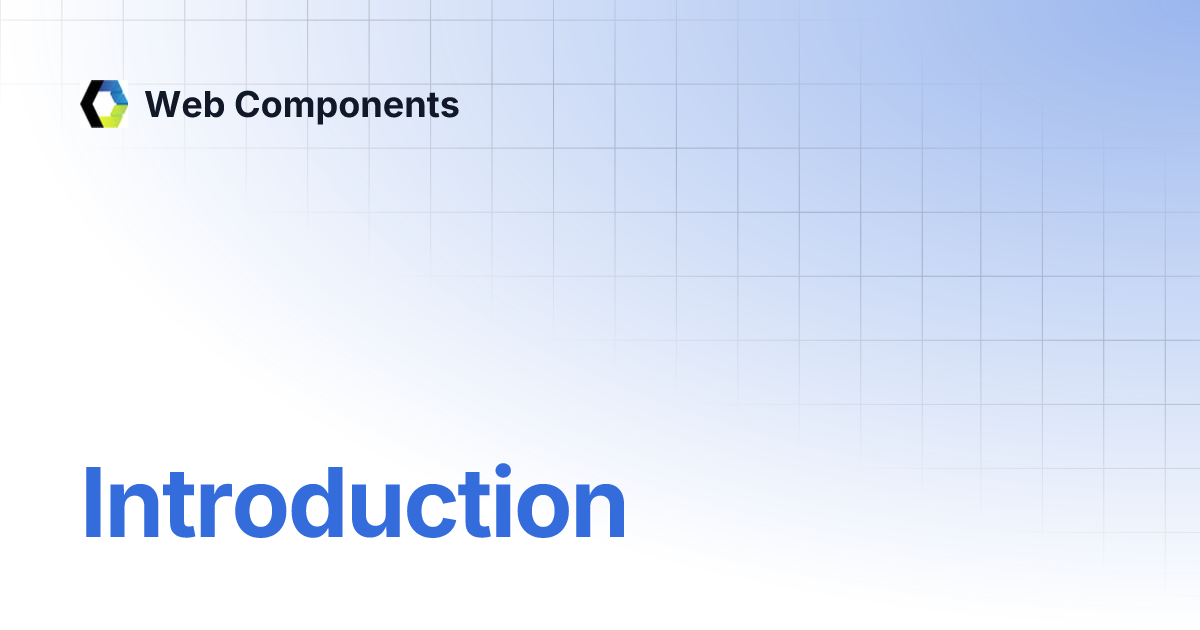 Introduction web components